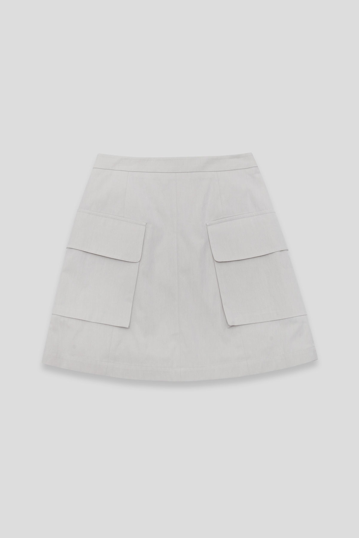 A line two pocket skirt(light grey)