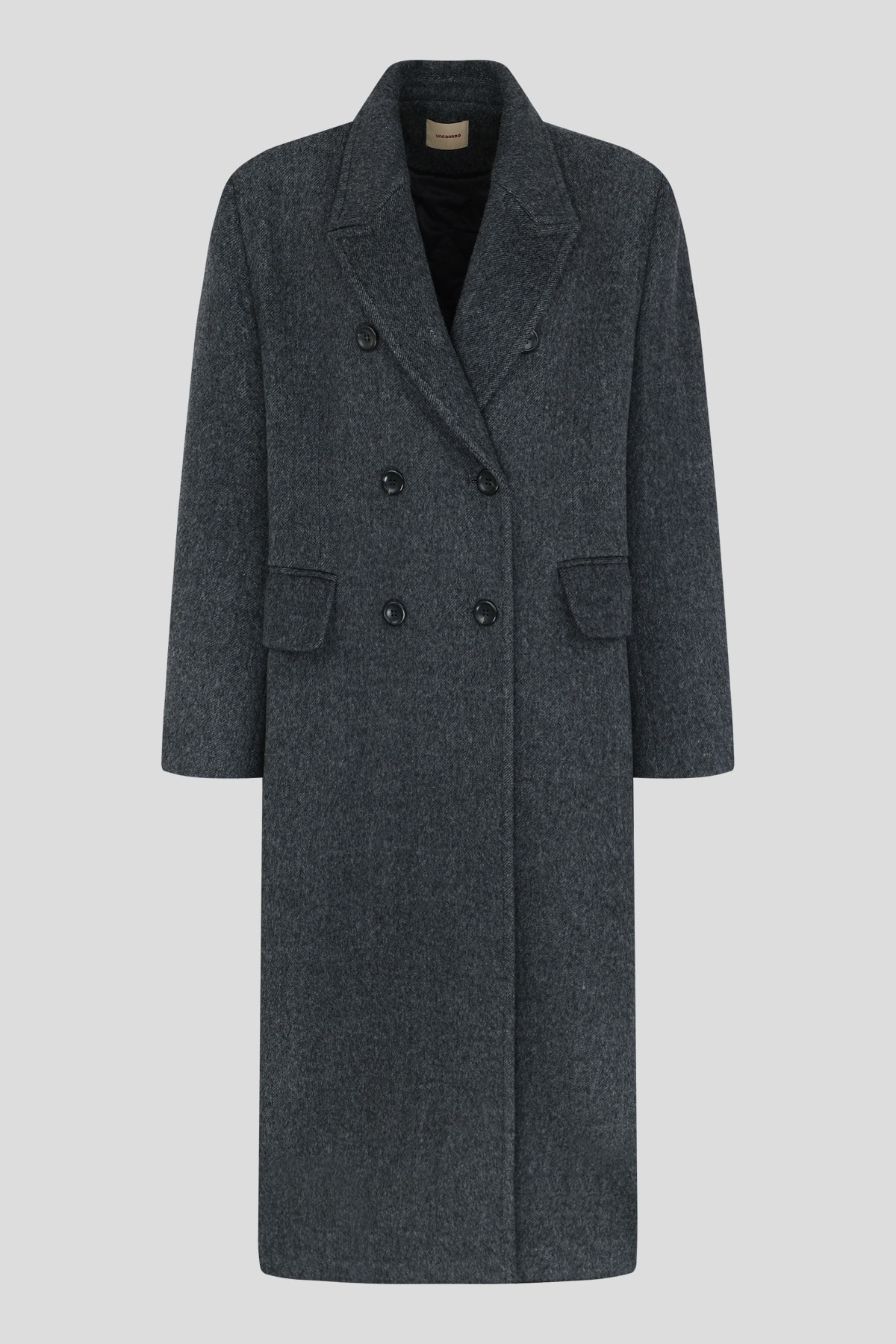 [2rd reorder]Heavy wool over double coat(charcoal)