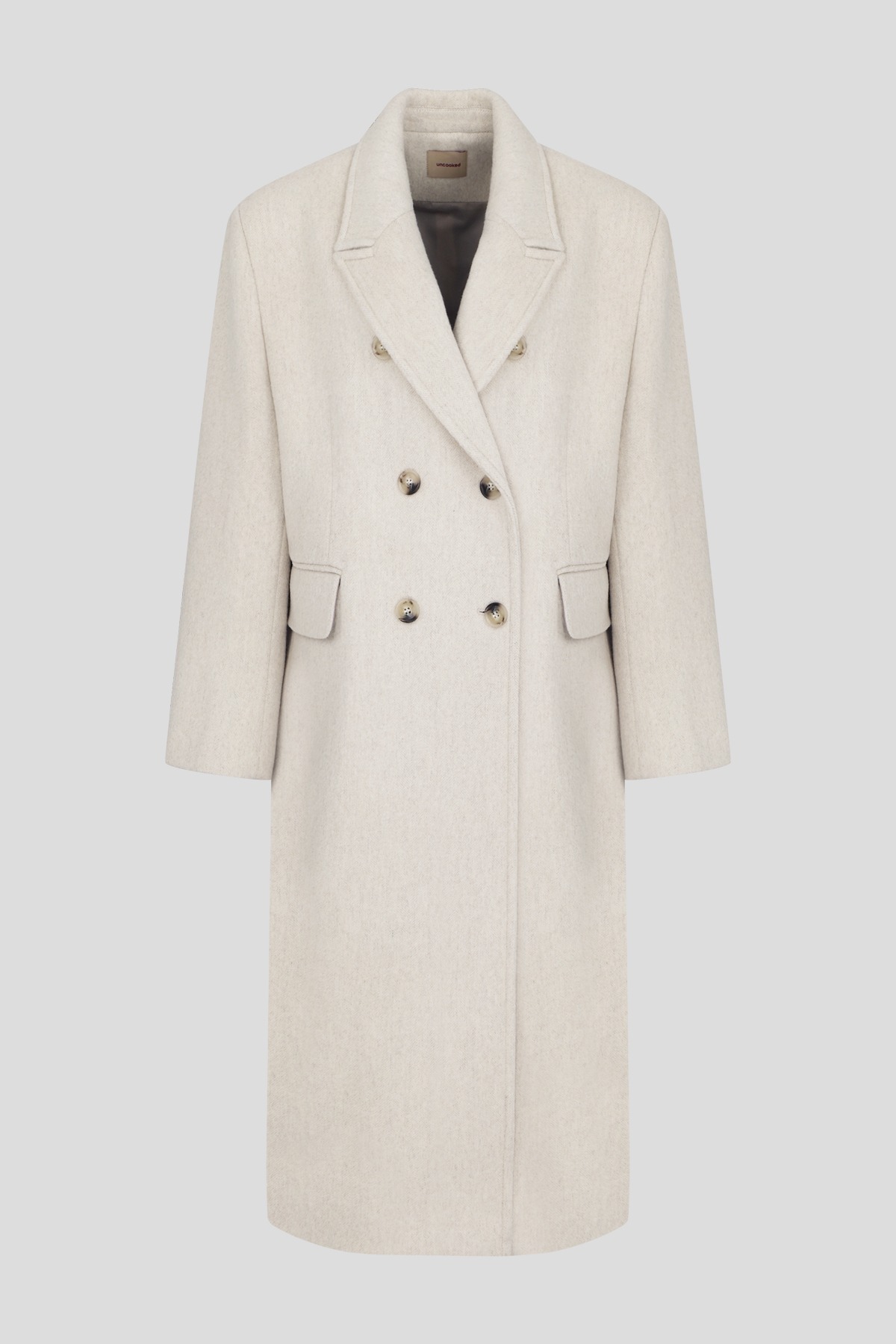 [2rd reorder]Heavy wool over double coat(oatmeal)